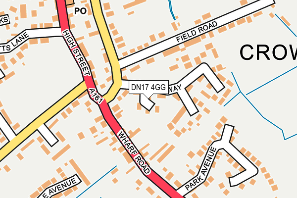 DN17 4GG map - OS OpenMap – Local (Ordnance Survey)
