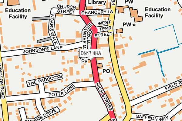 DN17 4HA map - OS OpenMap – Local (Ordnance Survey)
