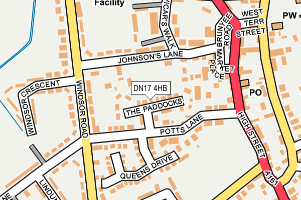 DN17 4HB map - OS OpenMap – Local (Ordnance Survey)