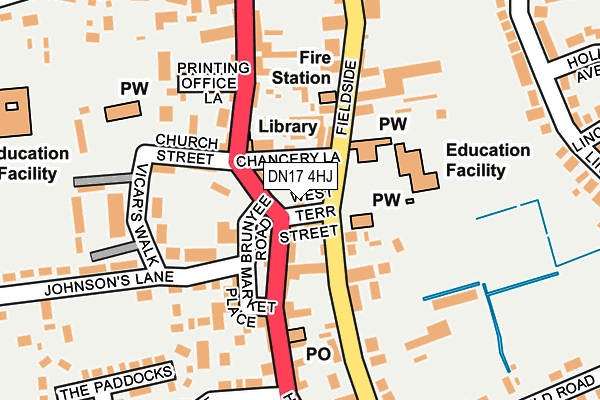 DN17 4HJ map - OS OpenMap – Local (Ordnance Survey)