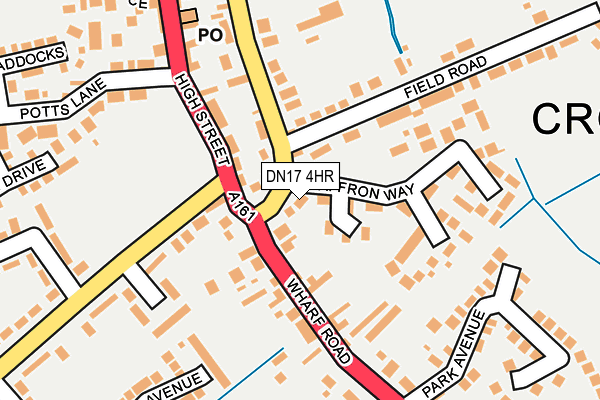 DN17 4HR map - OS OpenMap – Local (Ordnance Survey)
