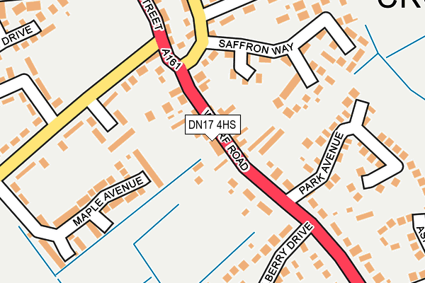 DN17 4HS map - OS OpenMap – Local (Ordnance Survey)