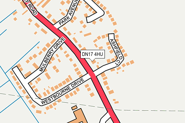DN17 4HU map - OS OpenMap – Local (Ordnance Survey)