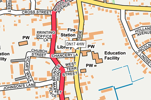 DN17 4HW map - OS OpenMap – Local (Ordnance Survey)