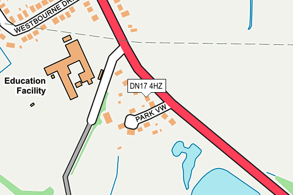 DN17 4HZ map - OS OpenMap – Local (Ordnance Survey)