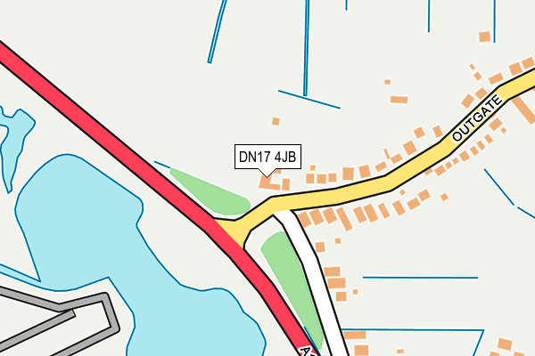 DN17 4JB map - OS OpenMap – Local (Ordnance Survey)