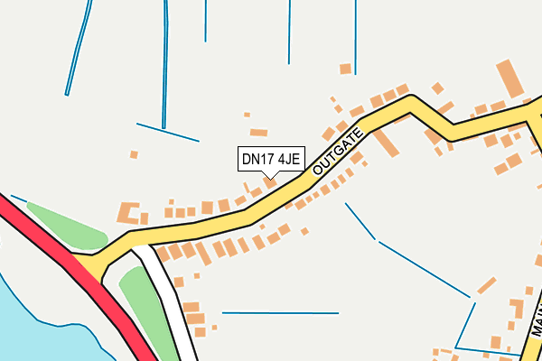 DN17 4JE map - OS OpenMap – Local (Ordnance Survey)