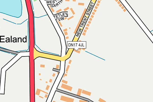 DN17 4JL map - OS OpenMap – Local (Ordnance Survey)