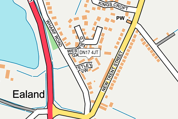 DN17 4JT map - OS OpenMap – Local (Ordnance Survey)