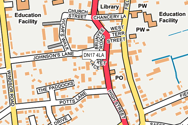 DN17 4LA map - OS OpenMap – Local (Ordnance Survey)