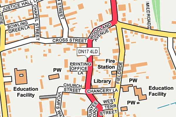 DN17 4LD map - OS OpenMap – Local (Ordnance Survey)