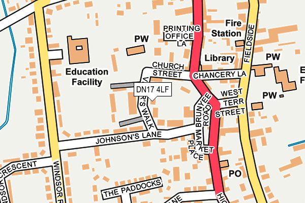 DN17 4LF map - OS OpenMap – Local (Ordnance Survey)