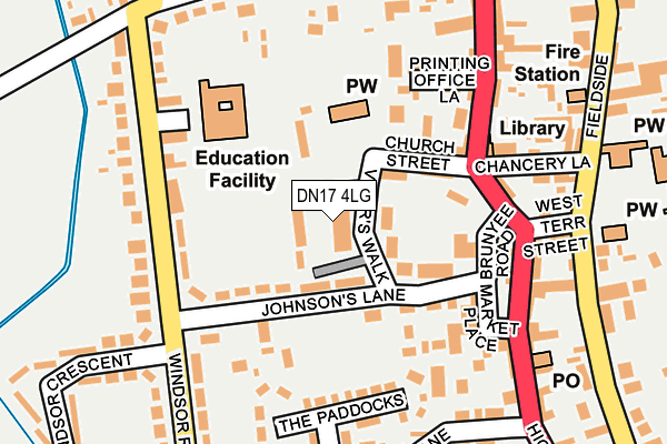DN17 4LG map - OS OpenMap – Local (Ordnance Survey)
