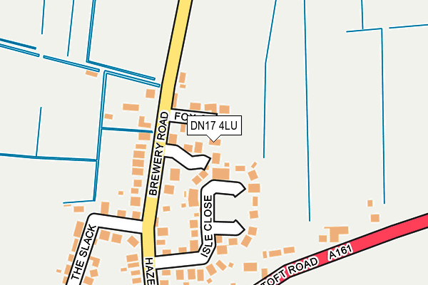 DN17 4LU map - OS OpenMap – Local (Ordnance Survey)