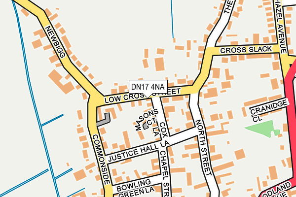 DN17 4NA map - OS OpenMap – Local (Ordnance Survey)