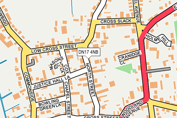 DN17 4NB map - OS OpenMap – Local (Ordnance Survey)