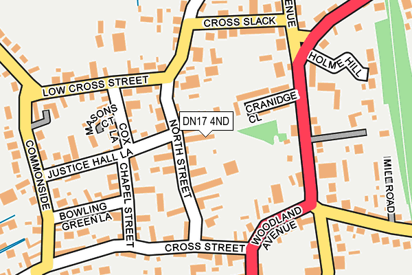 DN17 4ND map - OS OpenMap – Local (Ordnance Survey)