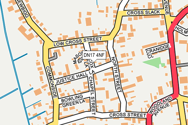 DN17 4NF map - OS OpenMap – Local (Ordnance Survey)