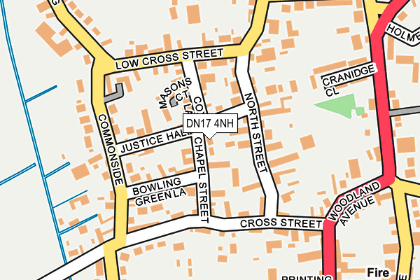 DN17 4NH map - OS OpenMap – Local (Ordnance Survey)
