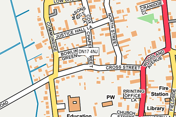 DN17 4NJ map - OS OpenMap – Local (Ordnance Survey)