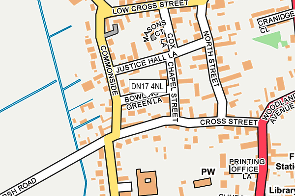 DN17 4NL map - OS OpenMap – Local (Ordnance Survey)