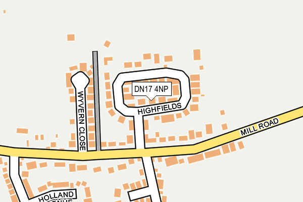 DN17 4NP map - OS OpenMap – Local (Ordnance Survey)