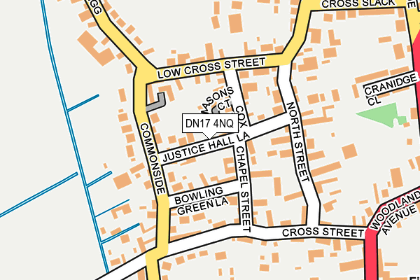 DN17 4NQ map - OS OpenMap – Local (Ordnance Survey)