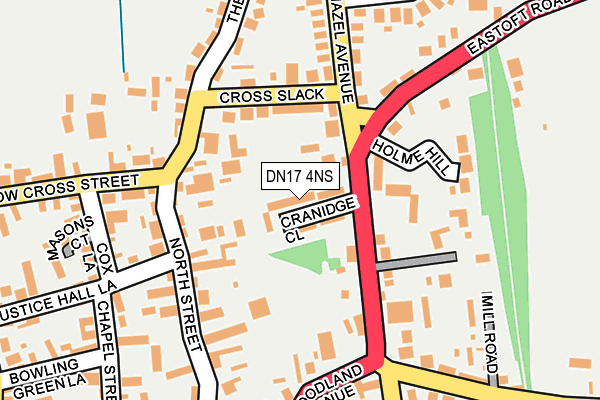 DN17 4NS map - OS OpenMap – Local (Ordnance Survey)