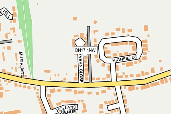 DN17 4NW map - OS OpenMap – Local (Ordnance Survey)