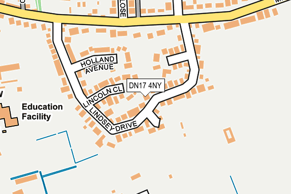 DN17 4NY map - OS OpenMap – Local (Ordnance Survey)