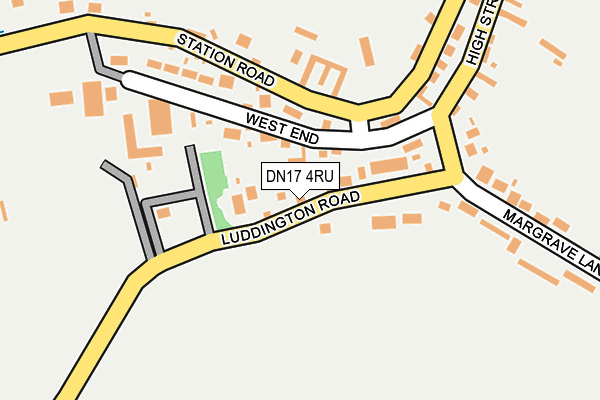 DN17 4RU map - OS OpenMap – Local (Ordnance Survey)