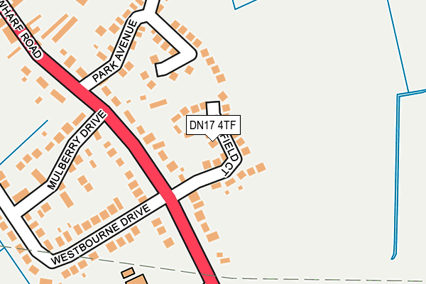 DN17 4TF map - OS OpenMap – Local (Ordnance Survey)