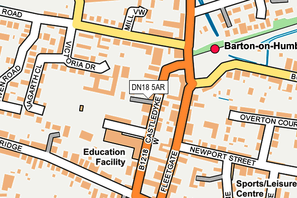 DN18 5AR map - OS OpenMap – Local (Ordnance Survey)