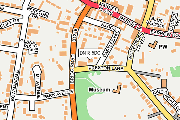 DN18 5DG map - OS OpenMap – Local (Ordnance Survey)