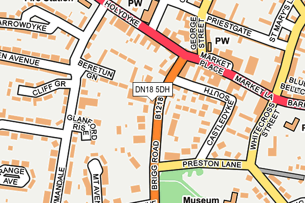 DN18 5DH map - OS OpenMap – Local (Ordnance Survey)