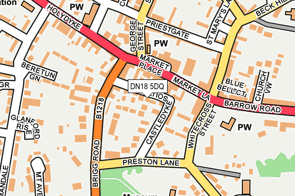 DN18 5DQ map - OS OpenMap – Local (Ordnance Survey)