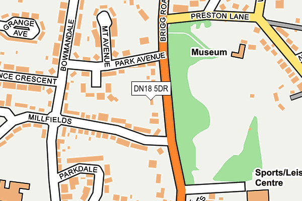 DN18 5DR map - OS OpenMap – Local (Ordnance Survey)