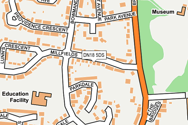 DN18 5DS map - OS OpenMap – Local (Ordnance Survey)