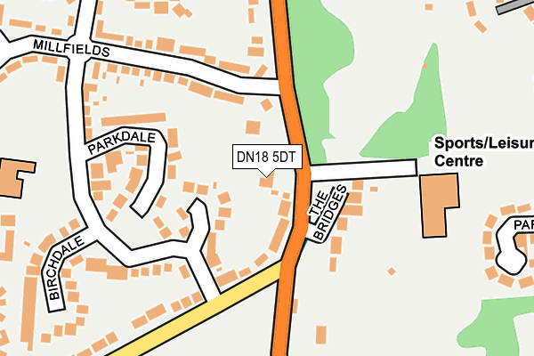 DN18 5DT map - OS OpenMap – Local (Ordnance Survey)