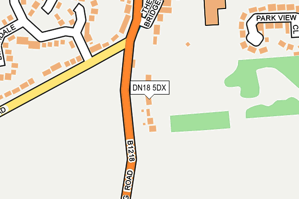 DN18 5DX map - OS OpenMap – Local (Ordnance Survey)