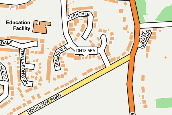 DN18 5EA map - OS OpenMap – Local (Ordnance Survey)