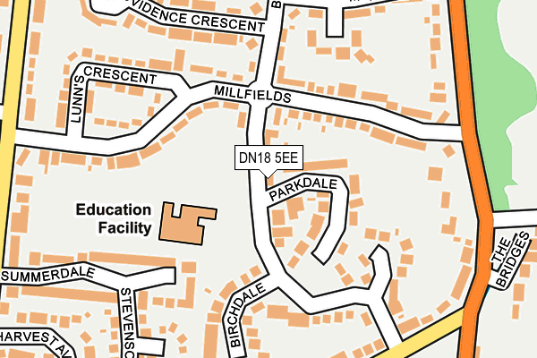 DN18 5EE map - OS OpenMap – Local (Ordnance Survey)