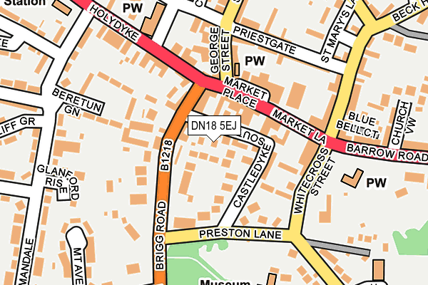 DN18 5EJ map - OS OpenMap – Local (Ordnance Survey)