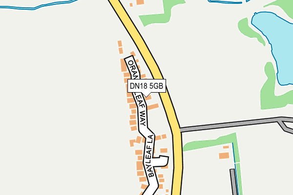 DN18 5GB map - OS OpenMap – Local (Ordnance Survey)