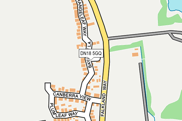 DN18 5GQ map - OS OpenMap – Local (Ordnance Survey)