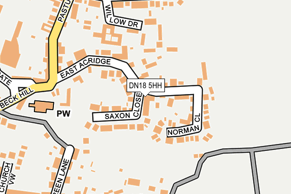 DN18 5HH map - OS OpenMap – Local (Ordnance Survey)