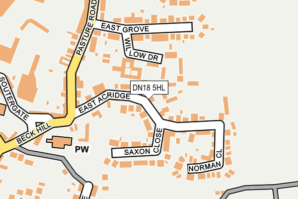 DN18 5HL map - OS OpenMap – Local (Ordnance Survey)