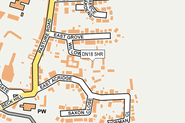 DN18 5HR map - OS OpenMap – Local (Ordnance Survey)