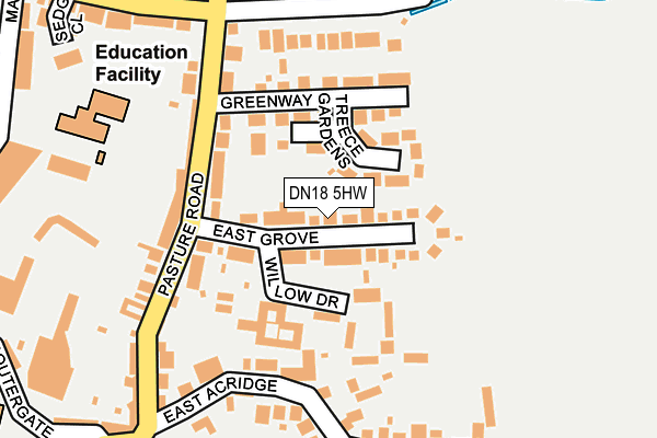 DN18 5HW map - OS OpenMap – Local (Ordnance Survey)