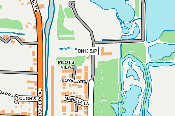 DN18 5JP map - OS OpenMap – Local (Ordnance Survey)